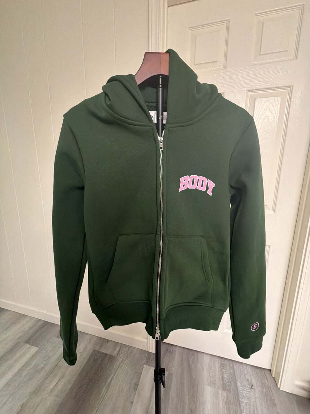 Body by B Green Zip-Up Hoodie Size 2XL kids
